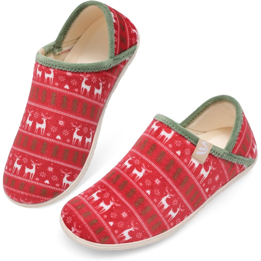 image:imageSpesoul Fuzzy House Slippers for Women Men Indoor Closed Back Lightweight Cozy Faux Furry Lining Barefoot House Shoes Slipper Socks for Bedroom Home Office Yoga Outdoor Walking ShoesRedchriselk