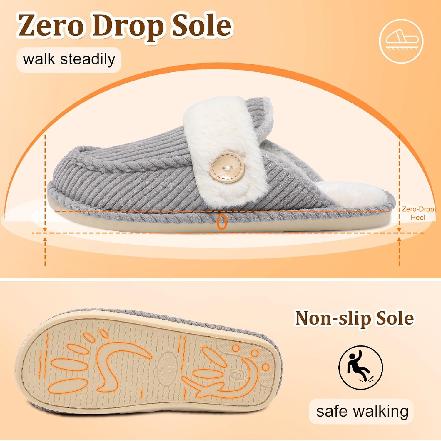 image:imageSpesoul Slippers for Women Indoor House Shoes Fuzzy Bedroom HomeGrey