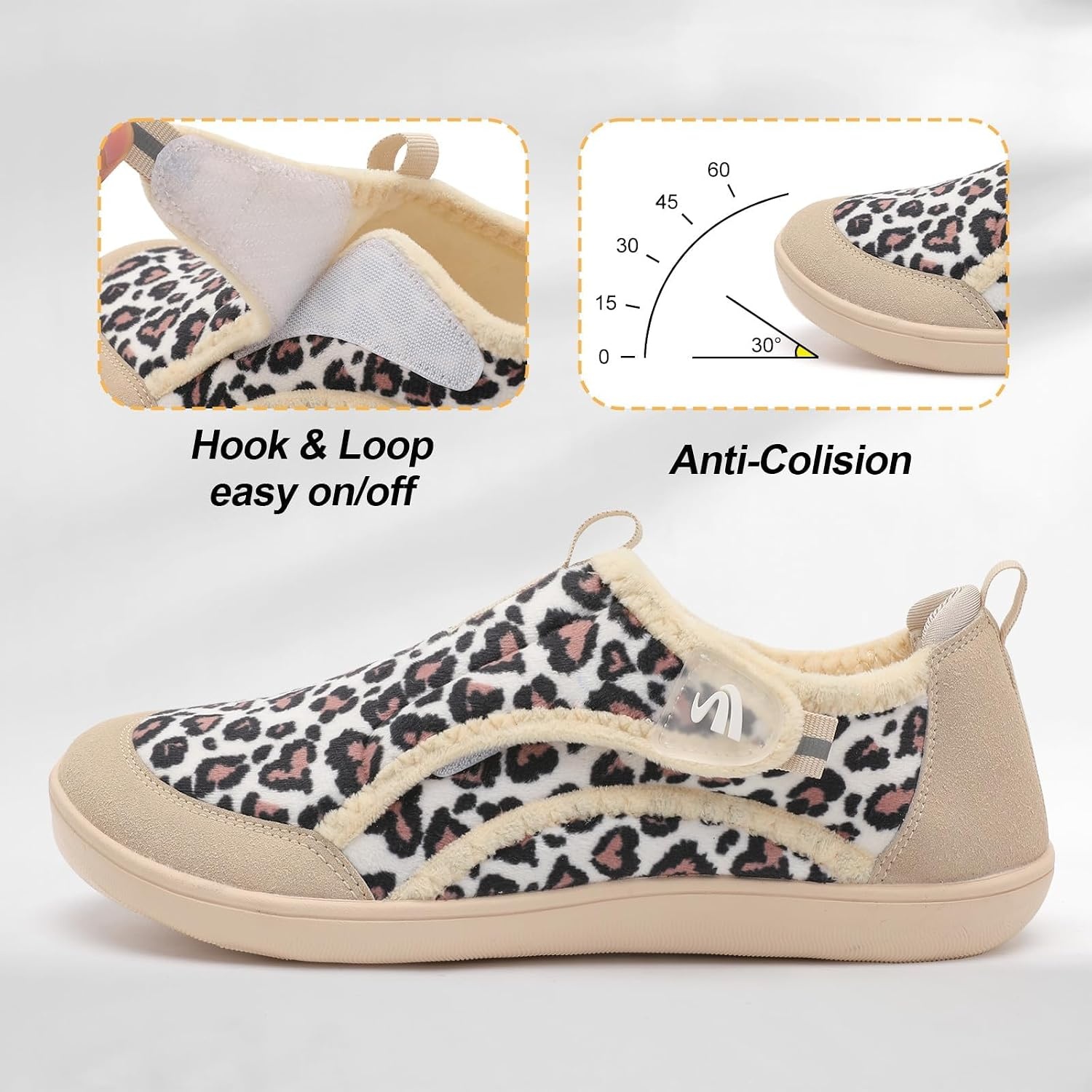 image:imageSpesoul Womens Slippers Adjustable Wide Diabetic Shoes Swollen Edema House Slipper Indoor Outdoor Slippers Barefoot House Shoes Cozy Walking Shoe for Bedroom Office Travel