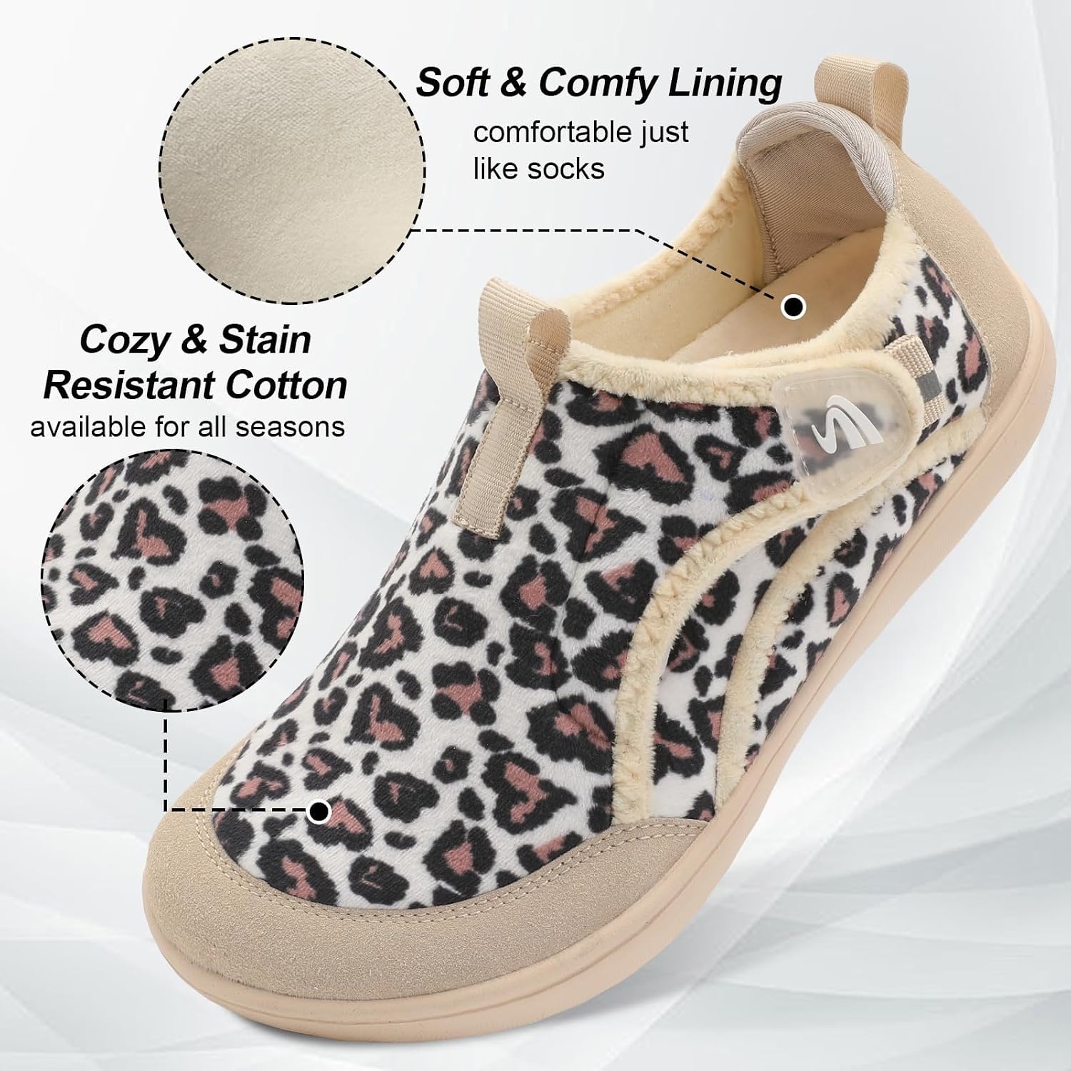 image:imageSpesoul Womens Slippers Adjustable Wide Diabetic Shoes Swollen Edema House Slipper Indoor Outdoor Slippers Barefoot House Shoes Cozy Walking Shoe for Bedroom Office Travel