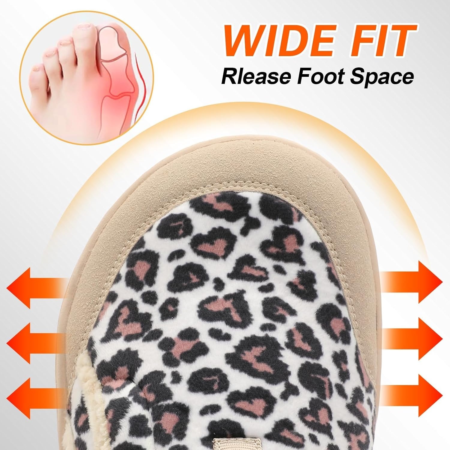 image:imageSpesoul Womens Slippers Adjustable Wide Diabetic Shoes Swollen Edema House Slipper Indoor Outdoor Slippers Barefoot House Shoes Cozy Walking Shoe for Bedroom Office Travel