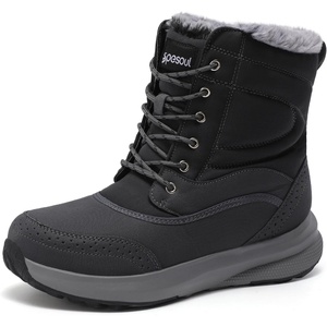 Spesoul Snow Boots for Men Winter Boots Warm Wide Waterproof Lightweight(Drakgrey)